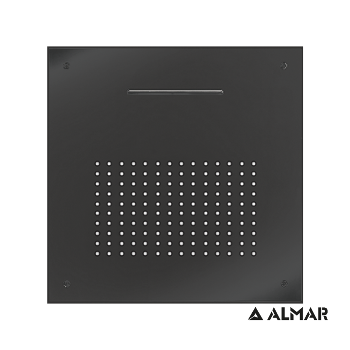 ΚΕΦ.ΟΡΟΦ.TEMPTATION 50x50 ALMAR INOX PVD BLACK BRUSHED