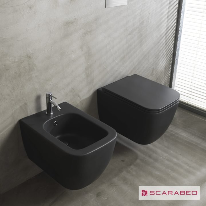 ΛΕΚΑΝΗ ΚΡΕΜΑΣΤΗ TEOREMA/52 CLEAN-FLUSH ΜΕ ΚΑΛΥΜΜΑ SLIM SOFT CLOSE, BLACK MATT